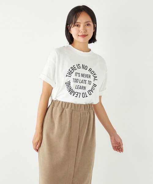 SHIPS Colors(シップス カラーズ)の「SHIPS Colors:〈洗濯機可能〉サークル ロゴ ルーズ TEE(Tシャツ/カットソー・レディース・ワイン/ダークグレー/グリーン・ONE SIZE)」の4枚目の写真