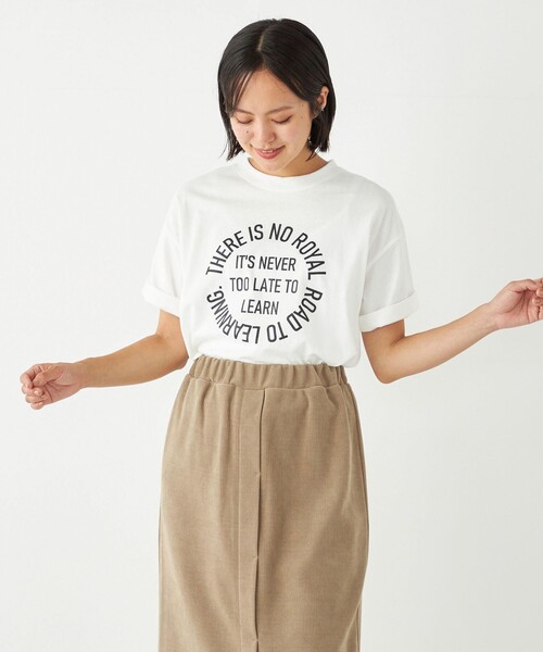 SHIPS Colors(シップス カラーズ)の「SHIPS Colors:〈洗濯機可能〉サークル ロゴ ルーズ TEE(Tシャツ/カットソー・レディース・ワイン/ダークグレー/グリーン・ONE SIZE)」の5枚目の写真