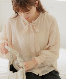 flower | リボンカラードットブラウス(シャツ/ブラウス)