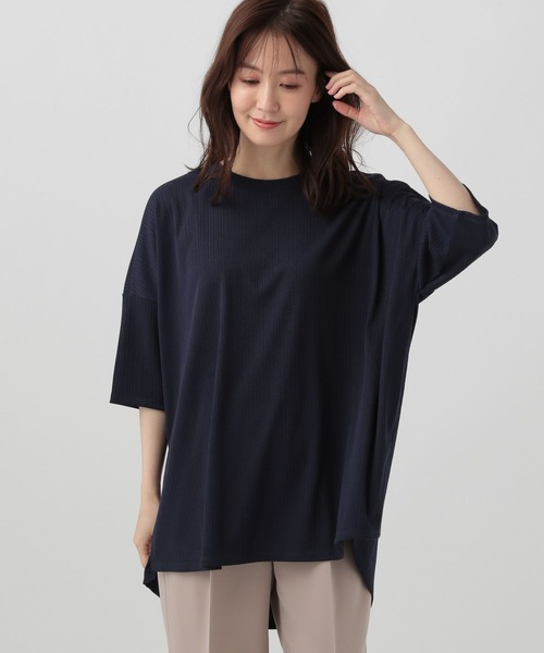 Elura（エルーラ）の「リブドルマンプルオーバー（Tシャツ/カットソー・レディース・ブラック/ホワイト/ネイビー・MEDIUM/LARGE）」の3枚目の写真