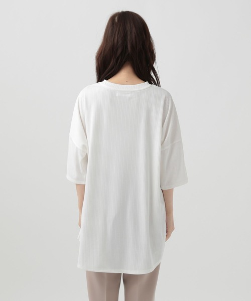 Elura（エルーラ）の「リブドルマンプルオーバー（Tシャツ/カットソー・レディース・ブラック/ホワイト/ネイビー・MEDIUM/LARGE）」の6枚目の写真