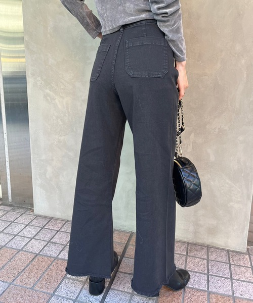 one after another NICE CLAUP（ワンアフターアナザーナイスクラップ）の「【WEB限定】S/M/Lサイズあり/ストレッチカラーデニム（デニムパンツ・レディース・ピンク/ブラック/ベージュ・LARGE/MEDIUM/SMALL）」の10枚目の写真