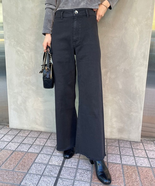 one after another NICE CLAUP（ワンアフターアナザーナイスクラップ）の「【WEB限定】S/M/Lサイズあり/ストレッチカラーデニム（デニムパンツ・レディース・ピンク/ブラック/ベージュ・LARGE/MEDIUM/SMALL）」の9枚目の写真