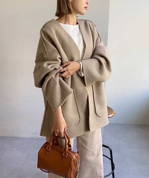 one after another NICE CLAUP（ワンアフターアナザーナイスクラップ）の「【WEB限定】S/M/Lサイズあり/ストレッチカラーデニム（デニムパンツ・レディース・ピンク/ブラック/ベージュ・LARGE/MEDIUM/SMALL）」の7枚目の写真