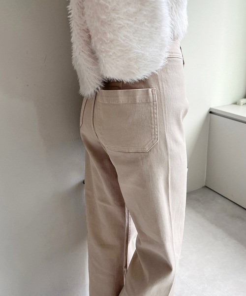 one after another NICE CLAUP（ワンアフターアナザーナイスクラップ）の「【WEB限定】S/M/Lサイズあり/ストレッチカラーデニム（デニムパンツ・レディース・ピンク/ブラック/ベージュ・LARGE/MEDIUM/SMALL）」の22枚目の写真