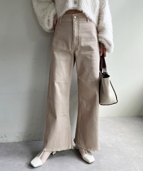 one after another NICE CLAUP（ワンアフターアナザーナイスクラップ）の「【WEB限定】S/M/Lサイズあり/ストレッチカラーデニム（デニムパンツ・レディース・ピンク/ブラック/ベージュ・LARGE/MEDIUM/SMALL）」の21枚目の写真