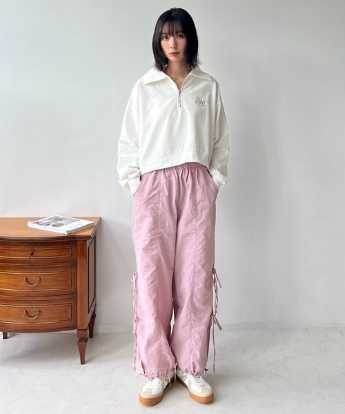 AS KNOW AS plus（アズノゥアズプラス）の「☆サイドリボンスリットカーゴパンツ（カーゴパンツ・レディース・ブラック/カーキ/ピンク・FREE）」の4枚目の写真