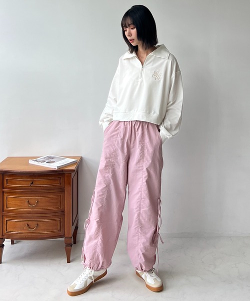 AS KNOW AS plus（アズノゥアズプラス）の「☆サイドリボンスリットカーゴパンツ（カーゴパンツ・レディース・ブラック/カーキ/ピンク・FREE）」の6枚目の写真