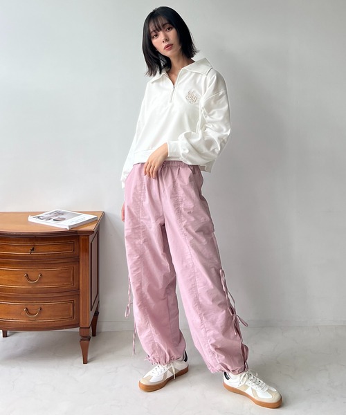 AS KNOW AS plus（アズノゥアズプラス）の「☆サイドリボンスリットカーゴパンツ（カーゴパンツ・レディース・ブラック/カーキ/ピンク・FREE）」の7枚目の写真