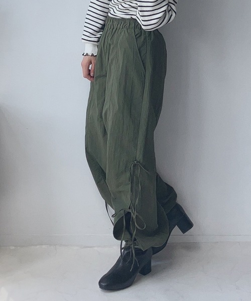 AS KNOW AS plus（アズノゥアズプラス）の「☆サイドリボンスリットカーゴパンツ（カーゴパンツ・レディース・ブラック/カーキ/ピンク・FREE）」の10枚目の写真