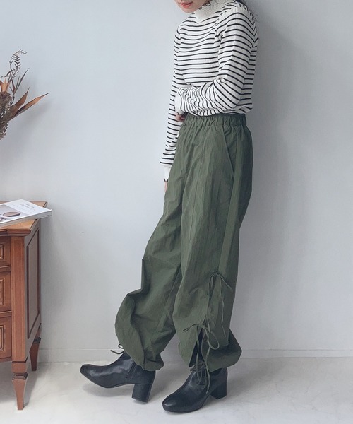 AS KNOW AS plus（アズノゥアズプラス）の「☆サイドリボンスリットカーゴパンツ（カーゴパンツ・レディース・ブラック/カーキ/ピンク・FREE）」の11枚目の写真