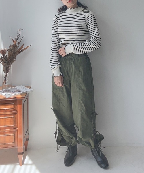 AS KNOW AS plus（アズノゥアズプラス）の「☆サイドリボンスリットカーゴパンツ（カーゴパンツ・レディース・ブラック/カーキ/ピンク・FREE）」の13枚目の写真