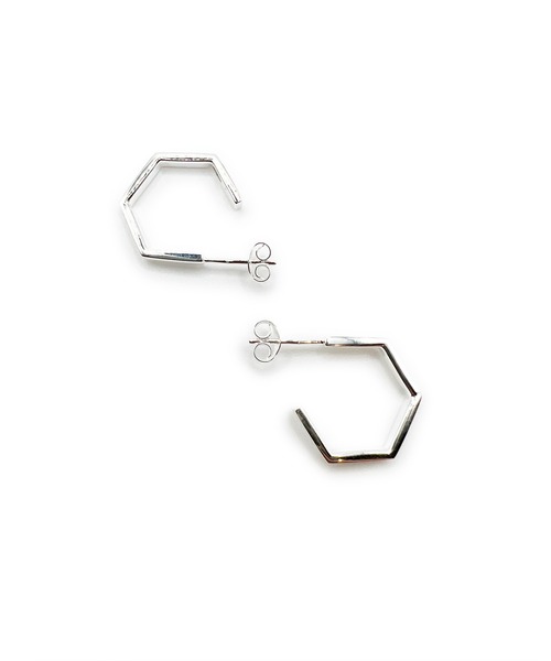 THEATER シアター ヘキサゴンデザインハーフフープピアス（ピアス（両耳用））｜THEATER（シアター）