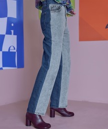 miette | バイカラーストレートデニムパンツ(デニムパンツ)