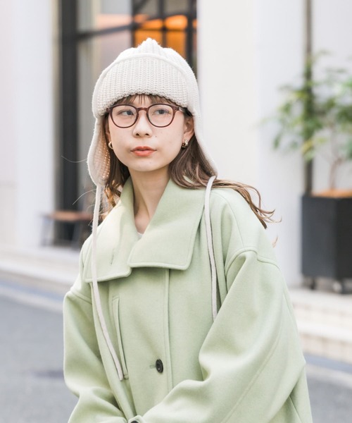 SMELLY（スメリー）の「リブニットフライトキャップ（ニットキャップ/ビーニー・レディース・ベージュ/モカ/チャコールグレー・-）」の15枚目の写真