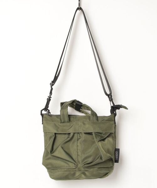 GERRY（ジェリー）の「GERRY / ヘルメットバッグ　MINI / R1759（ショルダーバッグ・メンズ・ダークグリーン/ベージュ/ブラック・ONESIZE）」の4枚目の写真