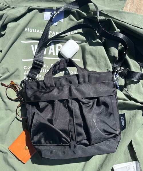 GERRY（ジェリー）の「GERRY / ヘルメットバッグ　MINI / R1759（ショルダーバッグ・メンズ・ダークグリーン/ベージュ/ブラック・ONESIZE）」の8枚目の写真
