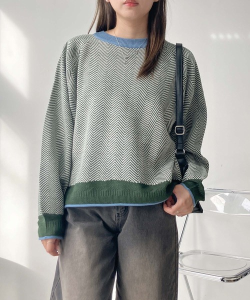 AS KNOW AS plus(アズノゥアズプラス)の「☆アソート柄 くるりジャカードニットプルオーバー(ニット/セーター・レディース・イエロー系その他/ブルー系その他/パープル系その他/ブラック系その他/パープル系その他2/ブルー系その他2/ブラック系その他2/グリーン系その他2/ブラウン系その他2/グリーン系その他3/ブルー系その他3/ブラック系その他3・FREE)」の7枚目の写真