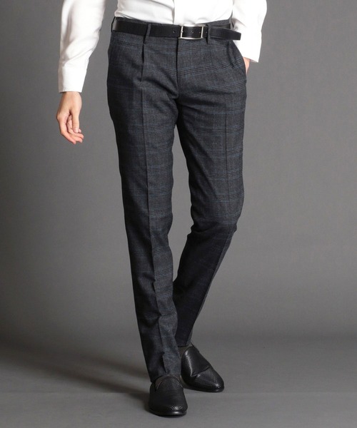 MONSIEUR NICOLE（ムッシュニコル）の「【ex/tra】REDA ACTIVE セットアップスラックス（スラックス・メンズ・チェック/ブラック/ネイビー・MEDIUM/LARGE/X-LARGE/SMALL）」の3枚目の写真