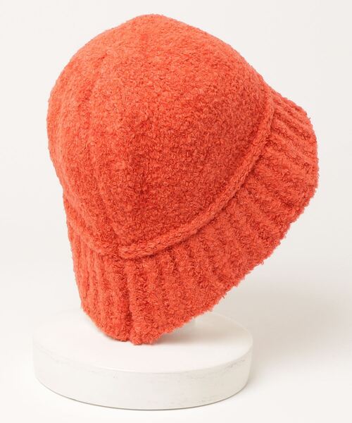 X-girl（エックスガール）の「LOOSE KNIT CAP（ニットキャップ/ビーニー・レディース・グレー/オレンジ/ブラック・ONE SIZE）」の11枚目の写真