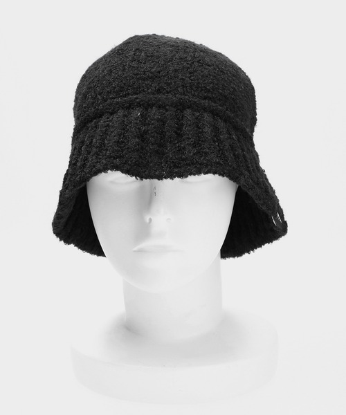 X-girl（エックスガール）の「LOOSE KNIT CAP（ニットキャップ/ビーニー・レディース・グレー/オレンジ/ブラック・ONE SIZE）」の8枚目の写真