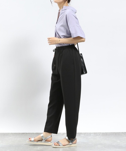 GLOBAL WORK Smile Seed Store(グローバルワーク スマイルシードストア)の「ジョーゼットイージーテーパードパンツ/180376(その他パンツ・レディース・ブラック/ベージュ系その他3/ネイビー・MEDIUM/SMALL/LARGE/X-LARGE)」の9枚目の写真