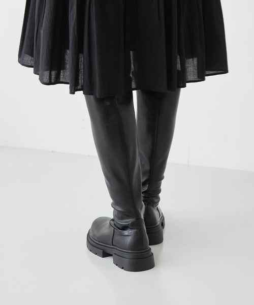 menue(メヌエ)の「厚底ストレッチロングブーツ(ブーツ・レディース・ブラック/ダークブラウン・M/L/S)」の22枚目の写真