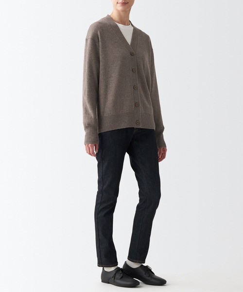 MUJI (無印良品) - ウールミドルゲージＶネックカーディガン ＸＸＳ～ＸＳ・サンドベージュ ムジラボ セール】洗えるウールミドルゲージVネックカーディガン