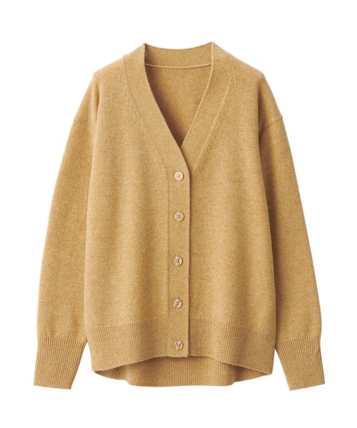 MUJI (無印良品) - ウールミドルゲージＶネックカーディガン ＸＸＳ～ＸＳ・サンドベージュ ムジラボ セール】洗えるウールミドルゲージVネックカーディガン