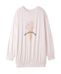 ジェラートピケ❤︎ホットファブリックアイスワンポイントBIGロングTシャツ gelato pique（ジェラートピケ）の「ホットファブリックアイス