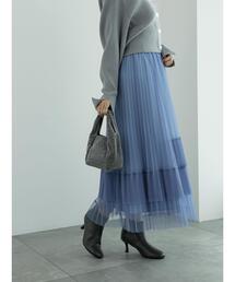 Te chichi | チュールプリーツティアードロングスカート(スカート)