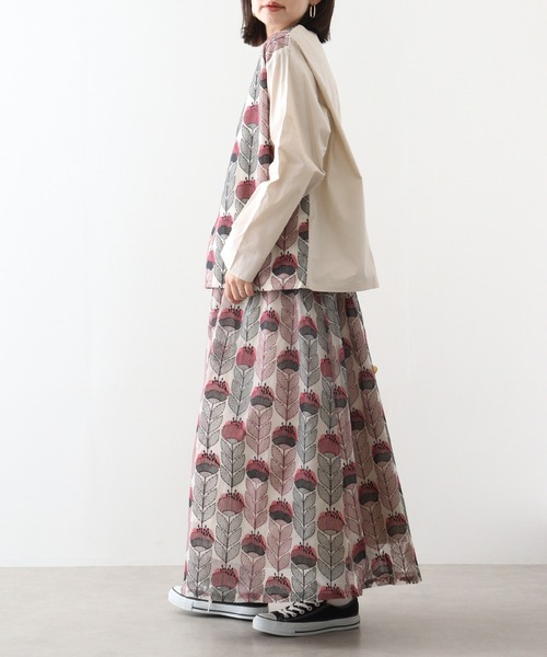 EMAGO 花刺繍ｼｱｰﾌﾞﾗｳｽ（シャツ/ブラウス）｜Emago（イマゴ）