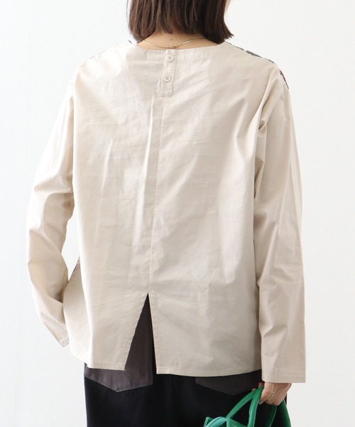 EMAGO 花刺繍ｼｱｰﾌﾞﾗｳｽ（シャツ/ブラウス）｜Emago（イマゴ）