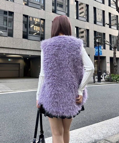 SPIGA(スピーガ)の「ロングボアオーバーベスト(ベスト・レディース・グレー/ブラック/パープル・FREE)」の11枚目の写真