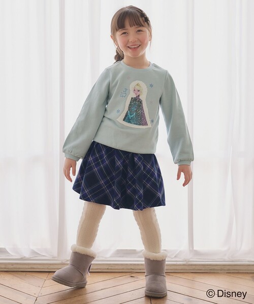 ANY(エニィ)の「【Disney(ディズニー)】FROZEN / ミラクルスパンコール トレーナー(スウェット・キッズ・サックスブルー系/ライトグリーン系/ライラック系・120/130/110/100)」の6枚目の写真