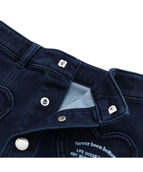 JENNI love（ジェニィラブ）の「【裏起毛】【ウエスト調整可能】あったかハートポケットデニムスカート（デニムスカート・キッズ・ネイビー/ブルー・140cm/160cm/150cm/130cm）」の18枚目の写真