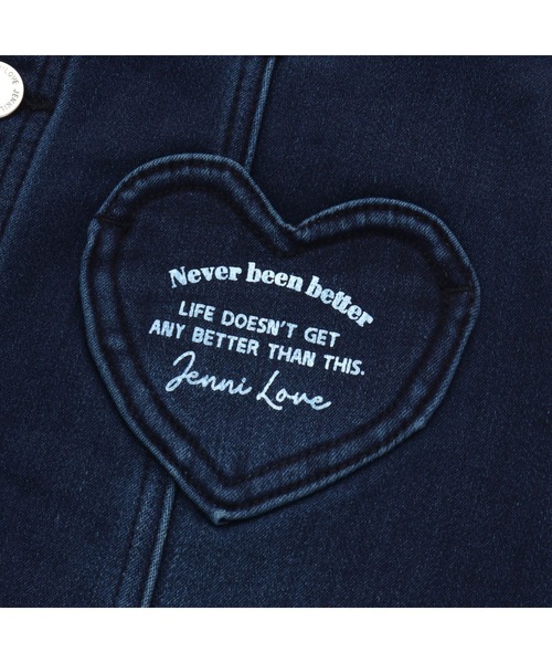 JENNI love（ジェニィラブ）の「【裏起毛】【ウエスト調整可能】あったかハートポケットデニムスカート（デニムスカート・キッズ・ネイビー/ブルー・140cm/160cm/150cm/130cm）」の19枚目の写真