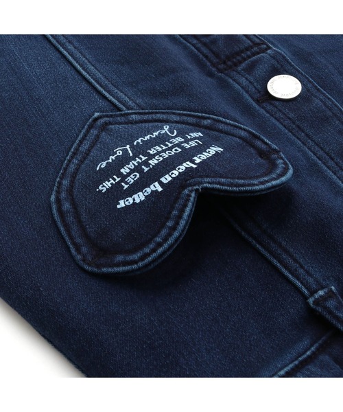 JENNI love（ジェニィラブ）の「【裏起毛】【ウエスト調整可能】あったかハートポケットデニムスカート（デニムスカート・キッズ・ネイビー/ブルー・140cm/160cm/150cm/130cm）」の20枚目の写真