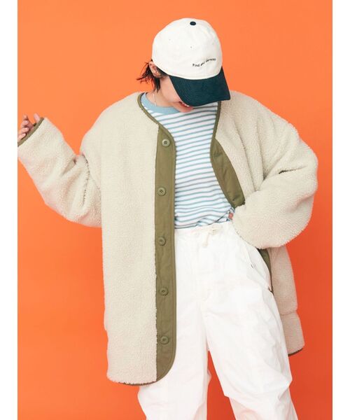 NEW ERA(ニューエラ)の「NEW ERA バイカラーコーデュロイロゴキャップ(キャップ・レディース・キャメル/グリーン/レッド・FREE)」の8枚目の写真