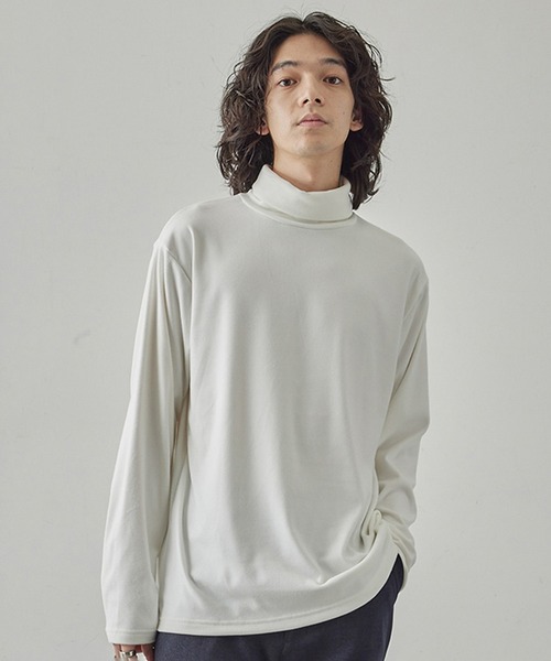  j.n.r.d（ジェー・エヌ・アール・ディー）の「j.n.r.d/ウォームタッチタートルネック（Tシャツ/カットソー・メンズ・ブラック/ホワイト・M/LL/L）」の5枚目の写真