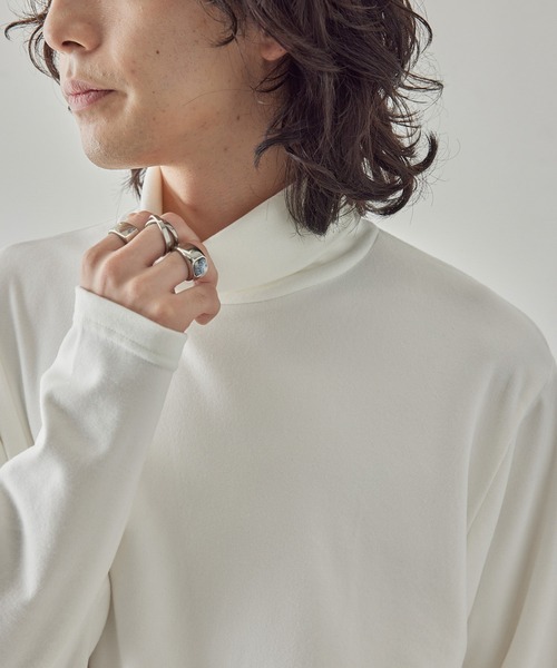  j.n.r.d（ジェー・エヌ・アール・ディー）の「j.n.r.d/ウォームタッチタートルネック（Tシャツ/カットソー・メンズ・ブラック/ホワイト・M/LL/L）」の10枚目の写真