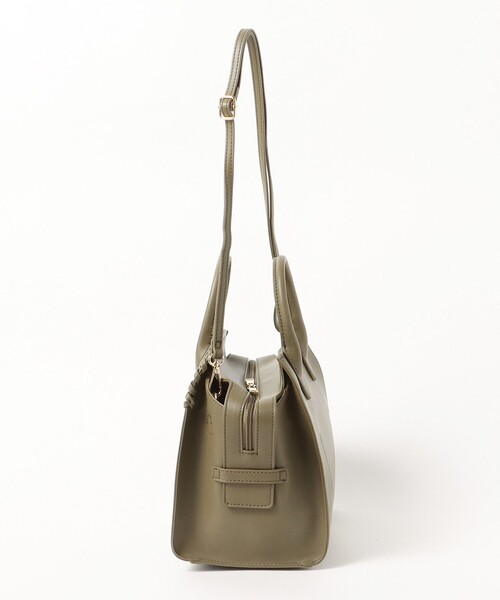 BEAMS HEART（ビームスハート）の「BEAMS HEART / かがりステッチ ボストンバッグ（ボストンバッグ・レディース・オリーブ/ブラック・ONE SIZE）」の8枚目の写真