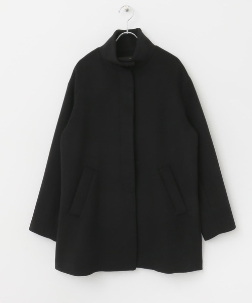 URBAN RESEARCH DOORS（アーバンリサーチドアーズ）の「スタンドカラーミドルコート（その他アウター・レディース・ブラック/ホワイト系その他/ベージュ・MEDIUM）」の22枚目の写真