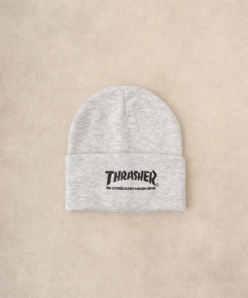 THRASHER(スラッシャー)の「THRASHER LONG KNIT CAP(ニットキャップ/ビーニー・メンズ・グレー/ダークブラウン/ブラック/ホワイト・FREE)」の7枚目の写真