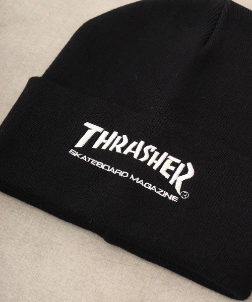 THRASHER(スラッシャー)の「THRASHER LONG KNIT CAP(ニットキャップ/ビーニー・メンズ・グレー/ダークブラウン/ブラック/ホワイト・FREE)」の11枚目の写真