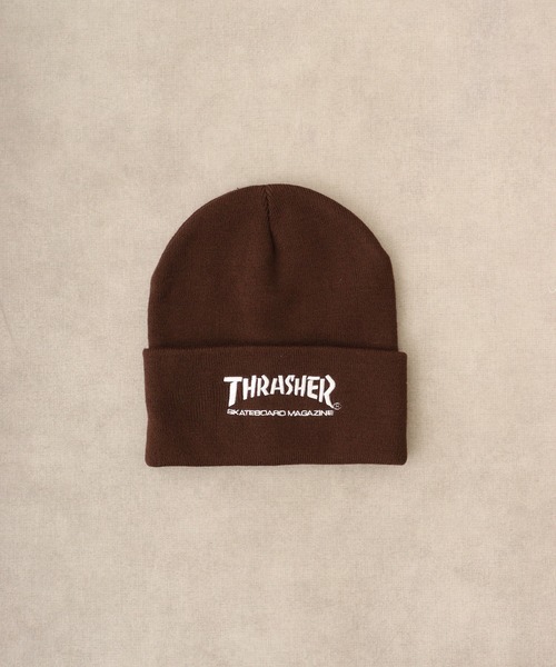 THRASHER(スラッシャー)の「THRASHER LONG KNIT CAP(ニットキャップ/ビーニー・メンズ・グレー/ダークブラウン/ブラック/ホワイト・FREE)」の8枚目の写真