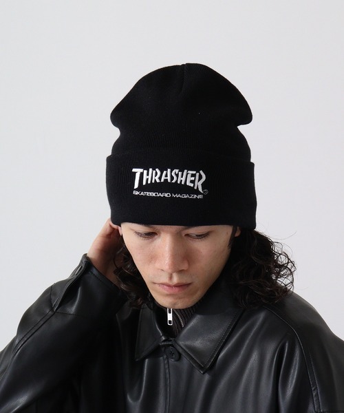 THRASHER(スラッシャー)の「THRASHER LONG KNIT CAP(ニットキャップ/ビーニー・メンズ・グレー/ダークブラウン/ブラック/ホワイト・FREE)」の18枚目の写真