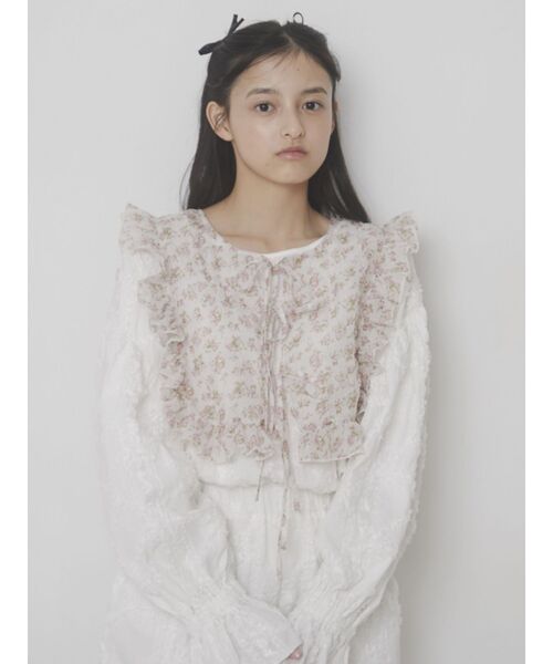 merry jenny(メリージェニー)の「petit flowerスクエアカラー(付け襟・レディース・ブラック/アイボリー・FREE)」の9枚目の写真