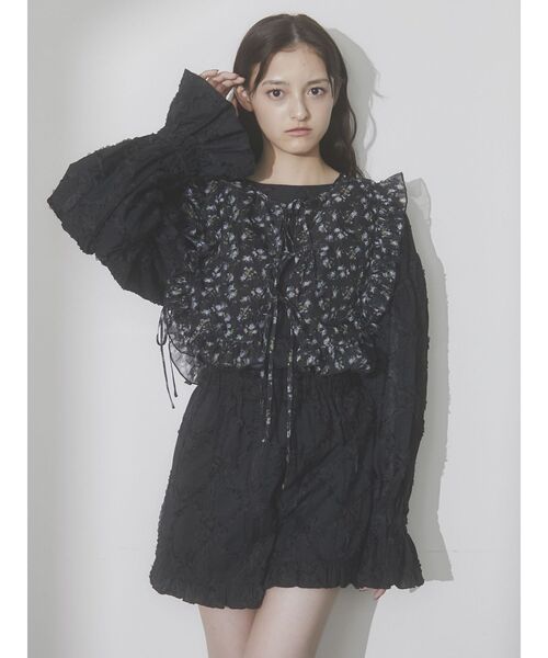 merry jenny(メリージェニー)の「petit flowerスクエアカラー(付け襟・レディース・ブラック/アイボリー・FREE)」の11枚目の写真