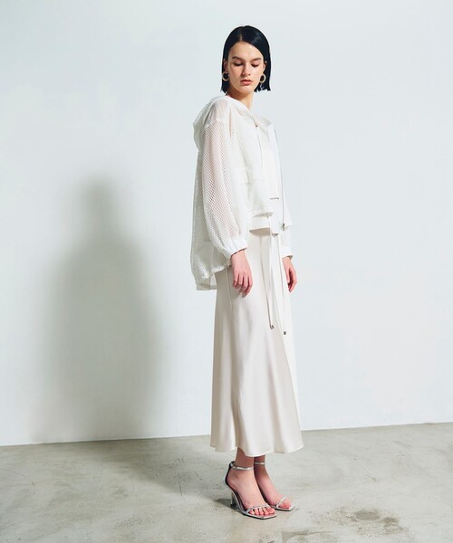 グレースコンチネンタル⭐️ メッシュコンビフーディー メッシュコンビフーディー / GRACE CONTINENTAL | GRACE